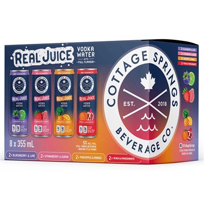 Cottage Springs Real Juice Vodka Water 8 C